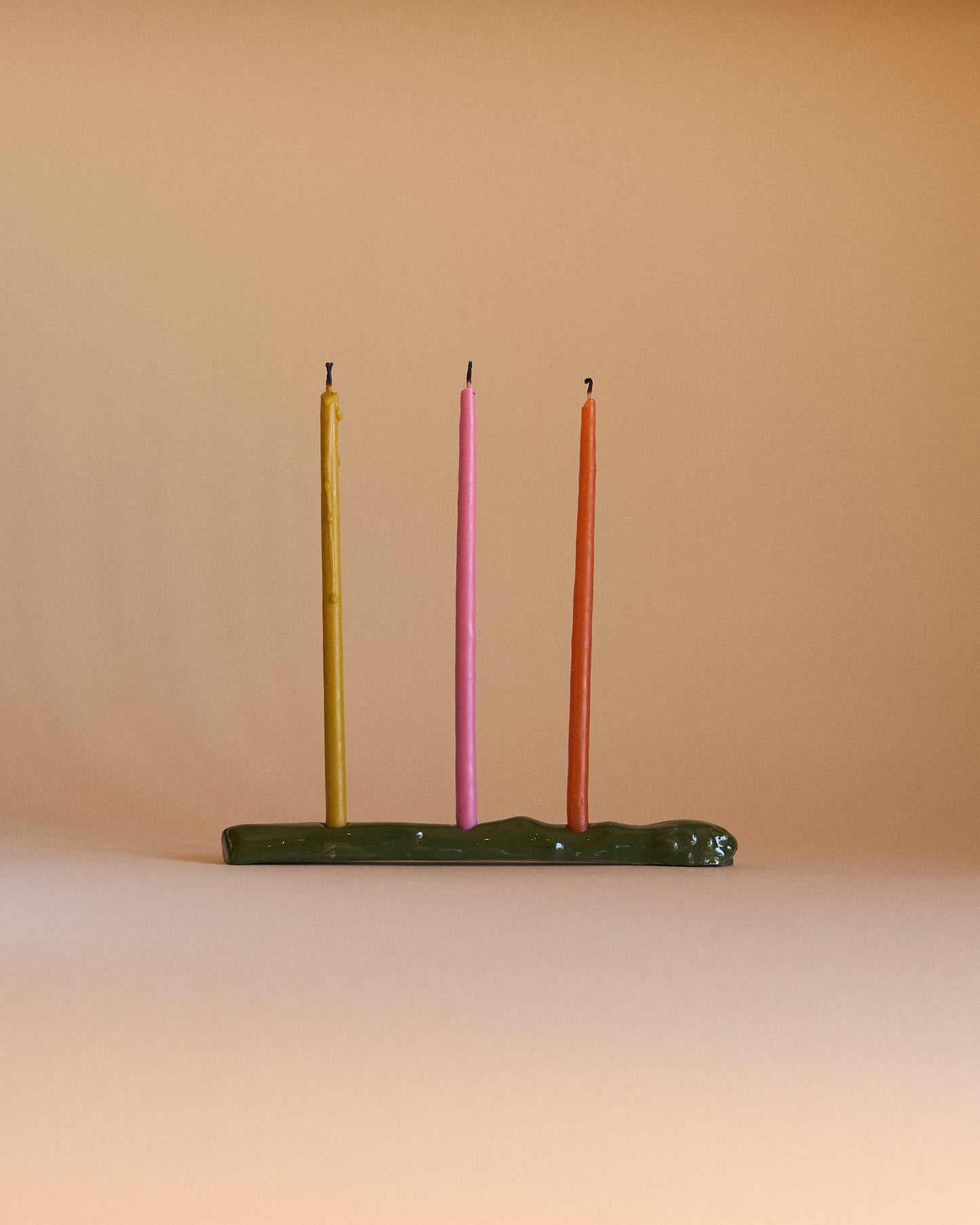 CANDLE HOLDER ASPARAGUS — GREEN