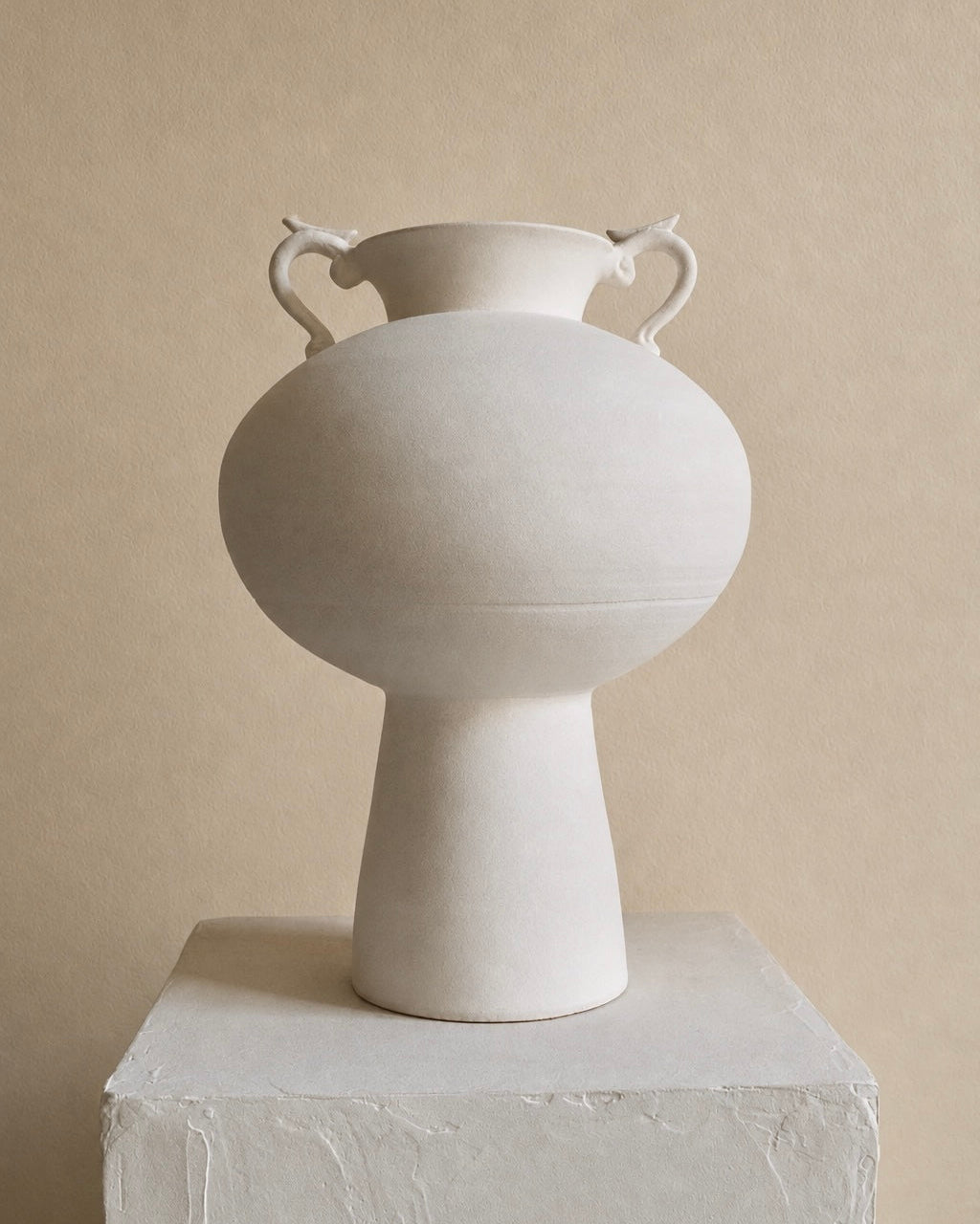 VASE AMPHORA — BEIGE