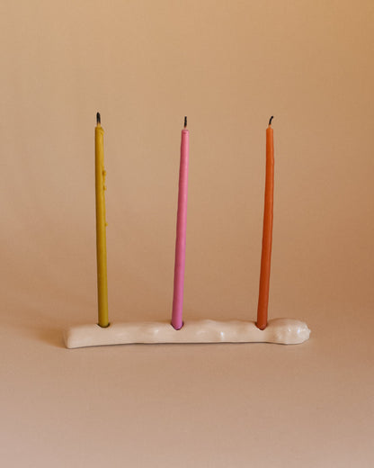 CANDLE HOLDER ASPARAGUS —  IVORY