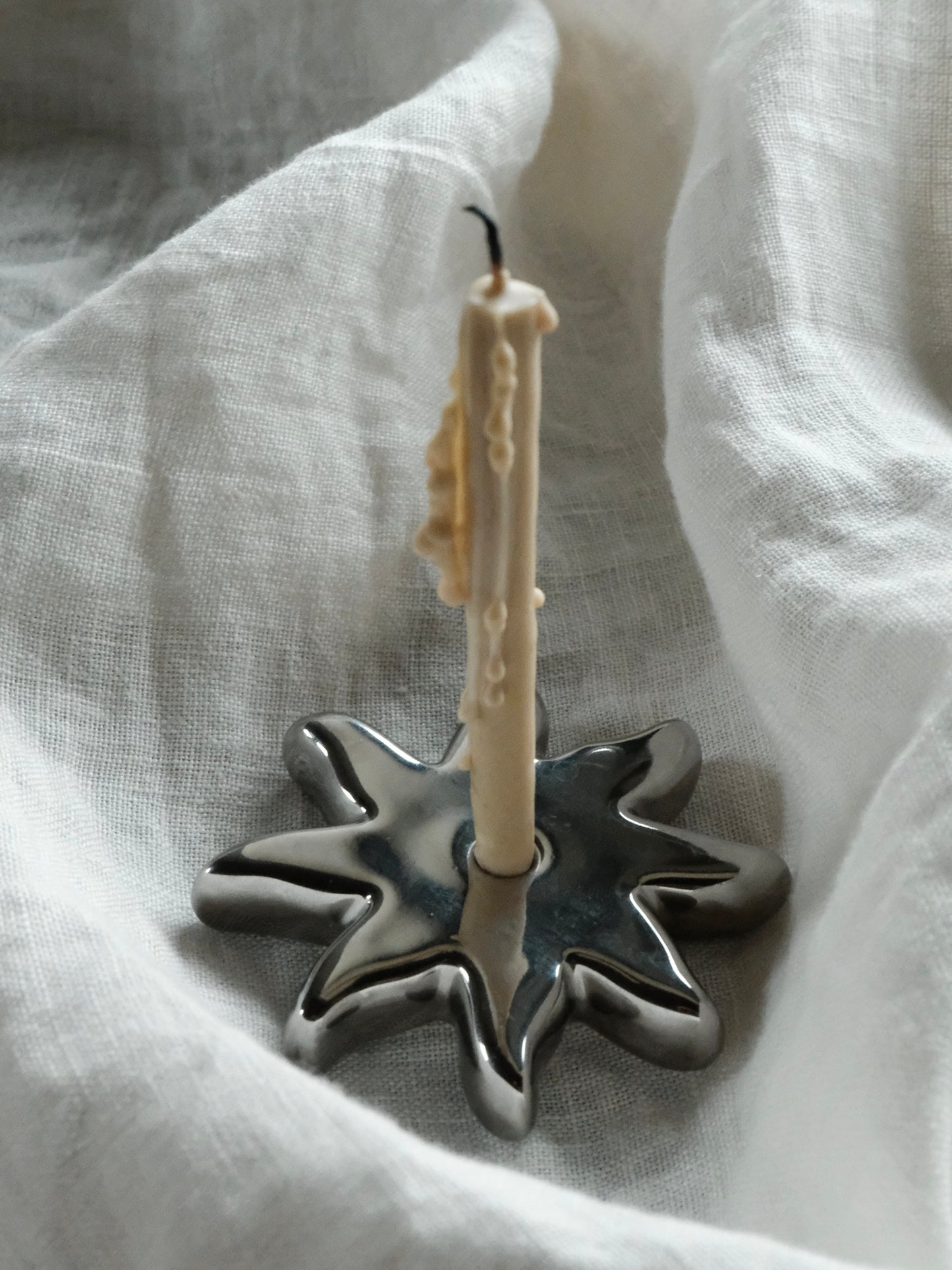 CANDLEHOLDER STAR 2 SILVER