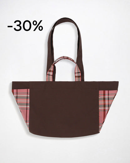 SHOPPER TOTE GARDEN — BROWN