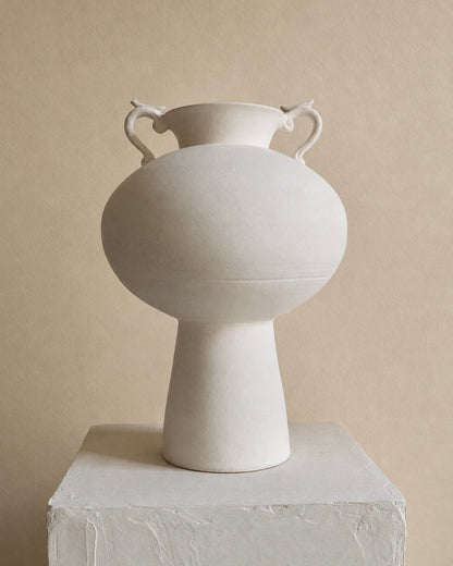 VASE AMPHORA — BEIGE