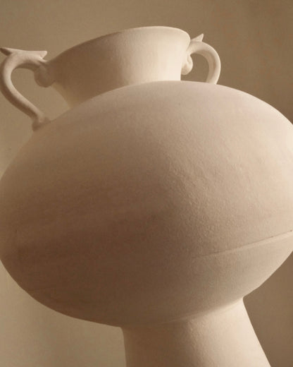 VASE AMPHORA — BEIGE