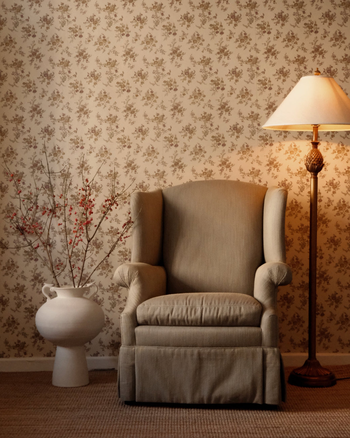 VASE AMPHORA — BEIGE