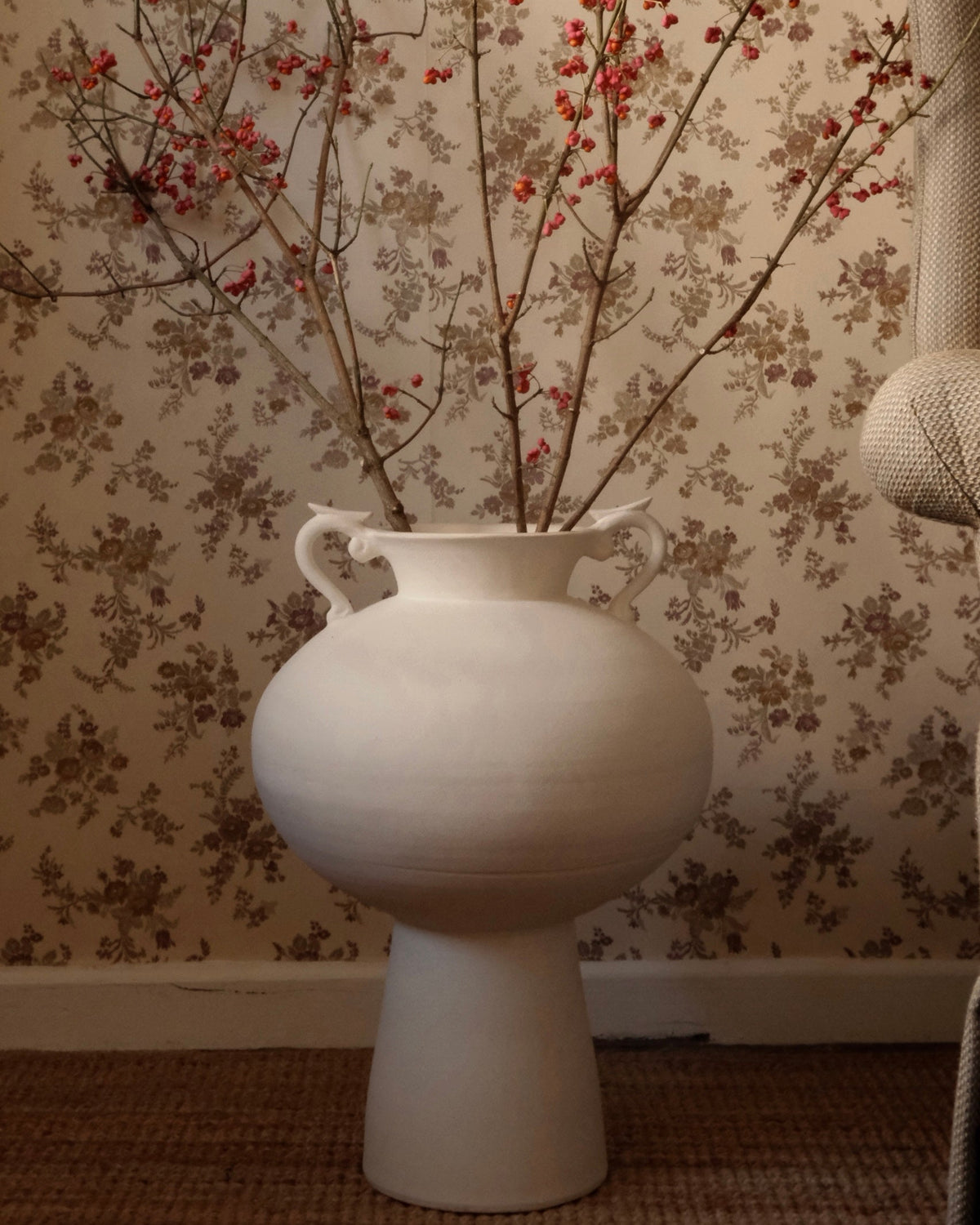 VASE AMPHORA — BEIGE