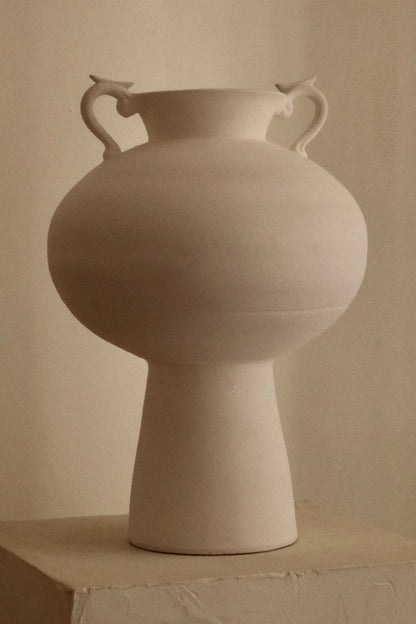 VASE AMPHORA — BEIGE